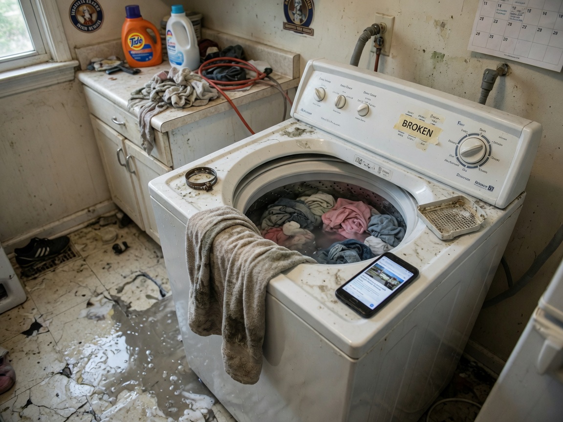 Washer Won’t Drain or Spin? Common Causes and When to Call for Repair